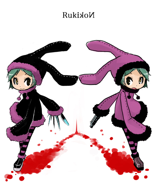noki and luki (dogs: bullets & carnage) drawn by kirari_chito