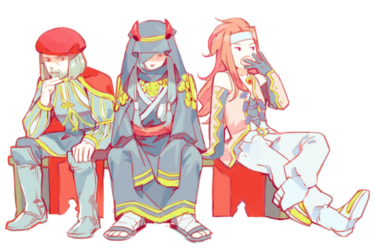 zelos wilder, leonardo da vinci, and ciggma khint (tales of and 5 more) drawn by nishihara_isao