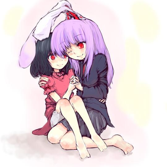 reisen udongein inaba and inaba tewi (touhou) drawn by tasu_tasuta