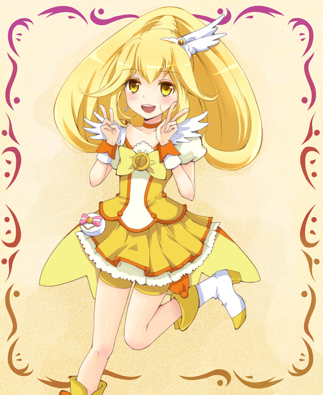 kise yayoi and cure peace (precure and 1 more) drawn by kay_(utd)
