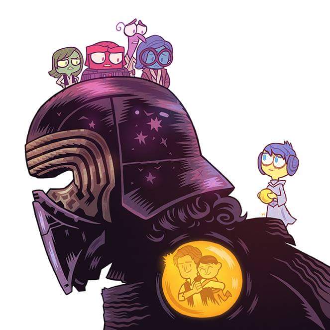 darth vader, princess leia, han solo, kylo ren, disgust, and 5 more (star wars and 2 more) drawn by dan_hipp