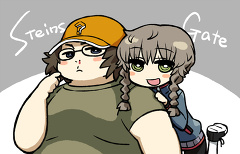 amane suzuha and hashida itaru (steins;gate) drawn by chan_co