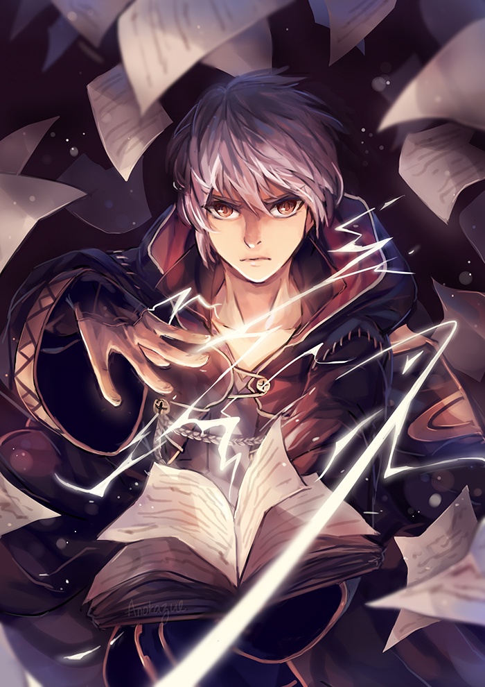 male robin (fire emblem and 1 more) drawn by anocurry