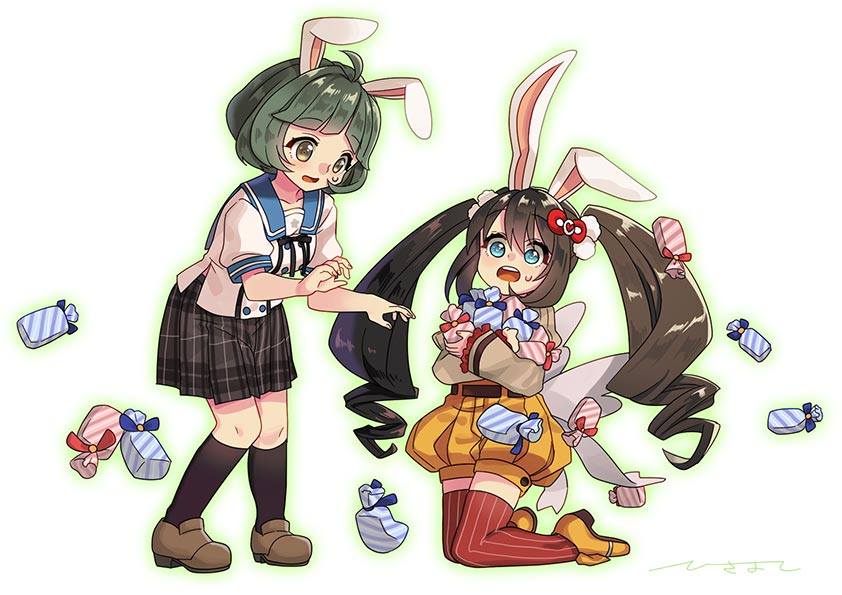 hino kurumi and sunaga midori (ensemble girls!) drawn by hisayoshi_(hisa)