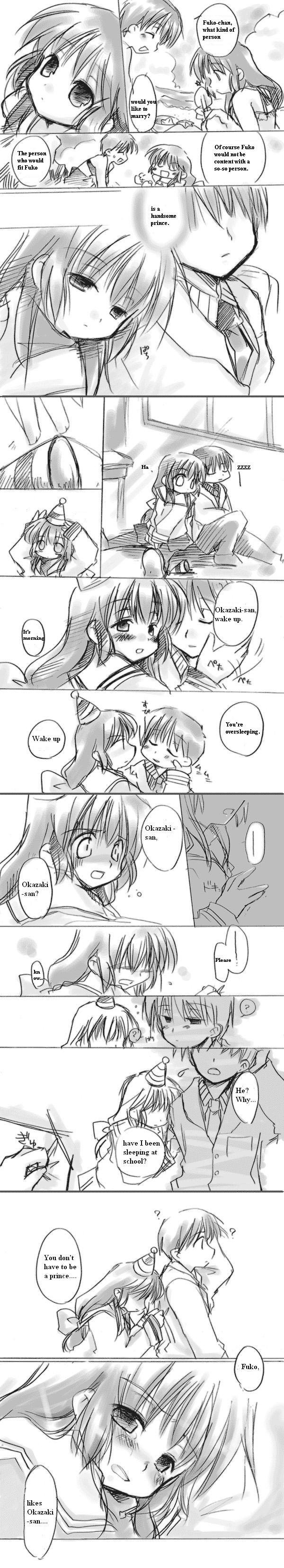 ibuki fuuko and okazaki tomoya (clannad) drawn by makiemon