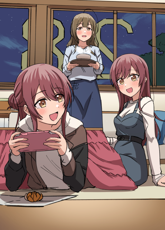 osaki amana, kuwayama chiyuki, and osaki tenka (idolmaster and 1 more) drawn by kurageso
