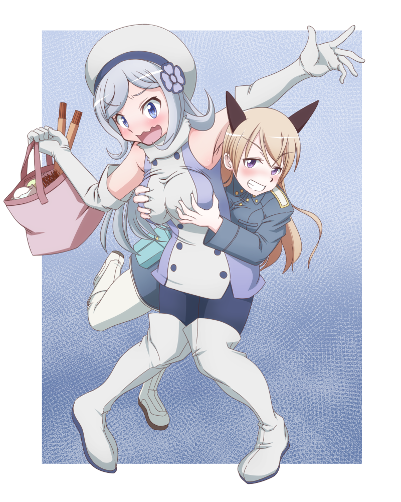 eila ilmatar juutilainen and aila jyrkiainen (gundam and 3 more) drawn by sasuke10g
