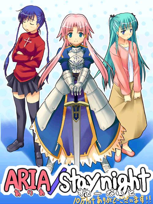 artoria pendragon, saber, tohsaka rin, matou sakura, mizunashi akari, and 2 more (fate and 2 more) drawn by zono_(rinkara-sou)
