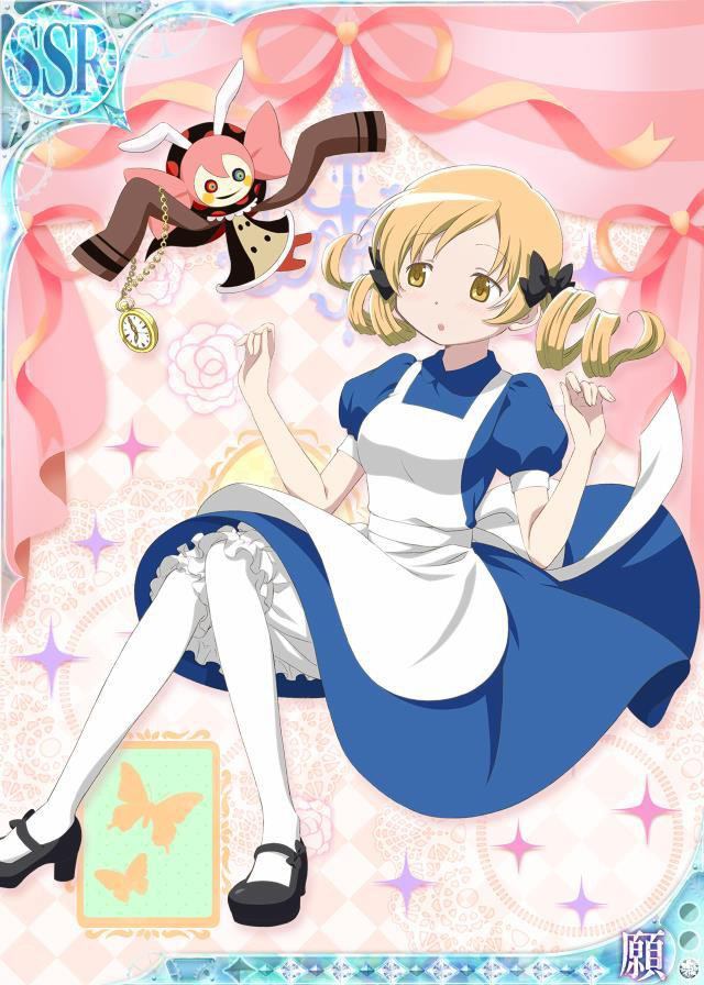 tomoe mami, alice, charlotte, and white rabbit (mahou shoujo madoka magica and 2 more)
