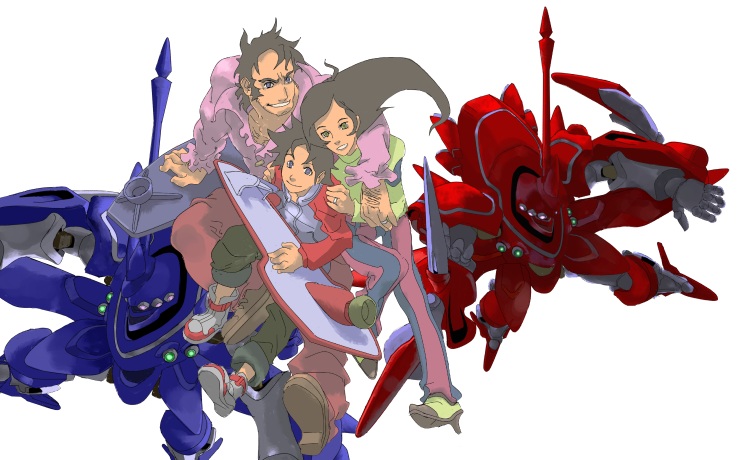 renton thurston, ray beams, and charles beams (eureka seven) drawn by 30ml