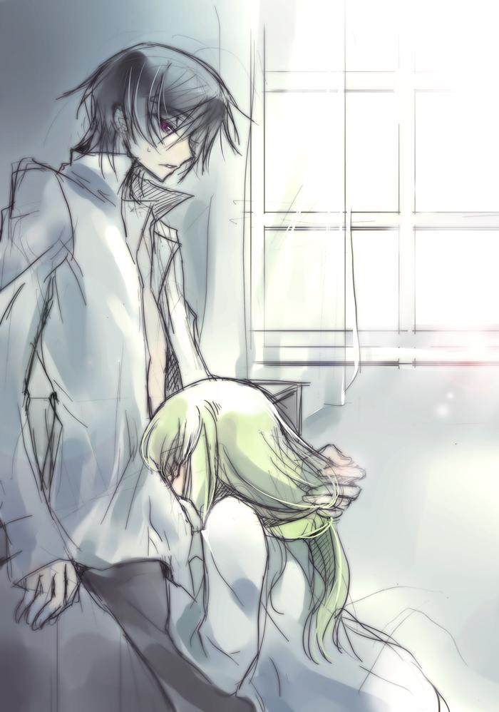 c.c. and lelouch vi britannia (code geass) drawn by creayus