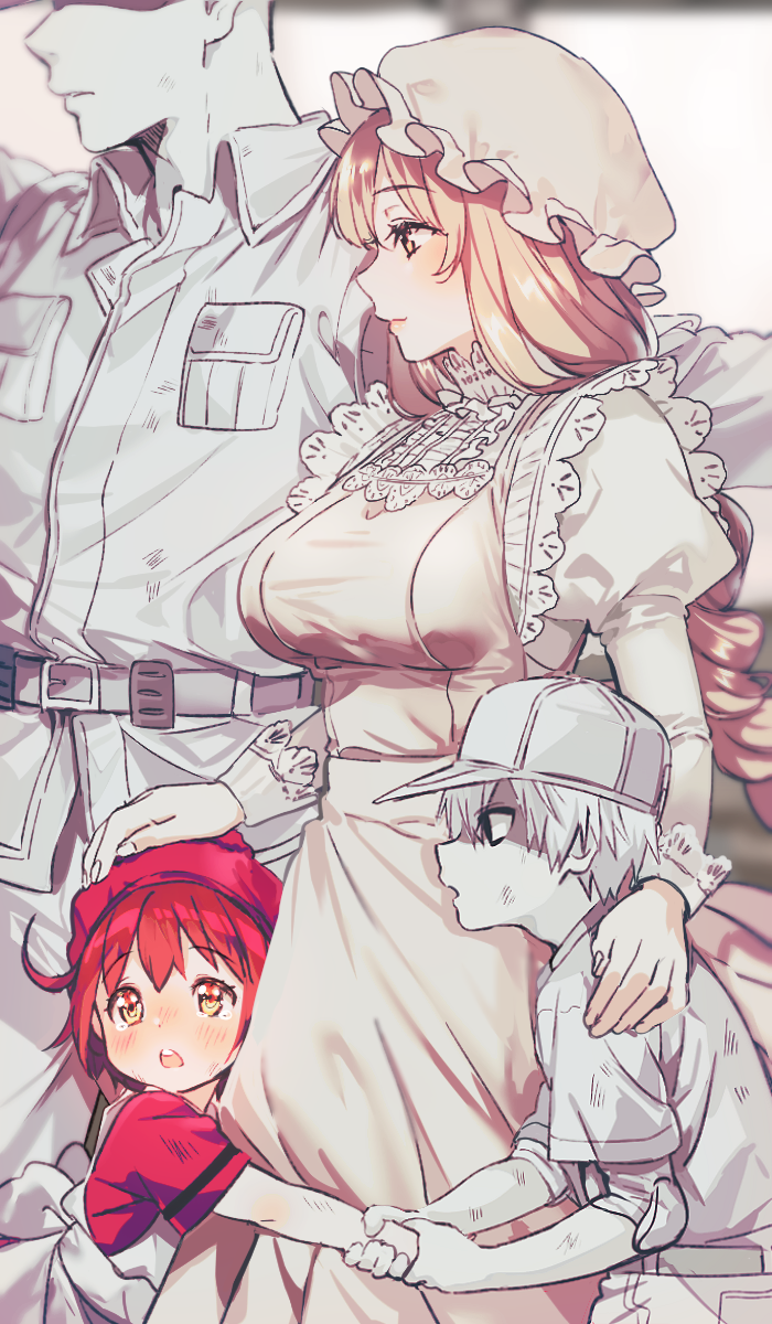 ae-3803, u-1146, macrophage, erythroblast, and myelocyte (hataraku saibou) drawn by mery_(yangmalgage)