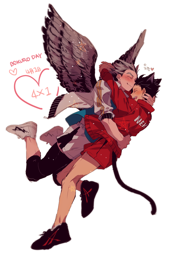 bokuto koutarou and kuroo tetsurou (haikyuu!!) drawn by bangoul