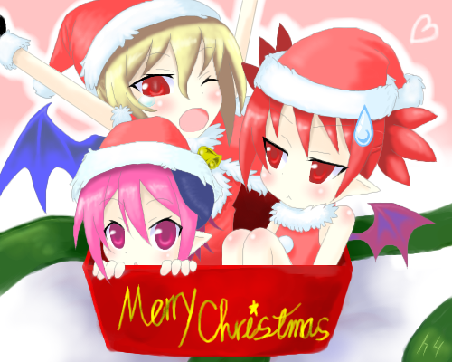 etna, rozalin, and raspberyl (disgaea and 3 more) drawn by anonymous_(japanese)