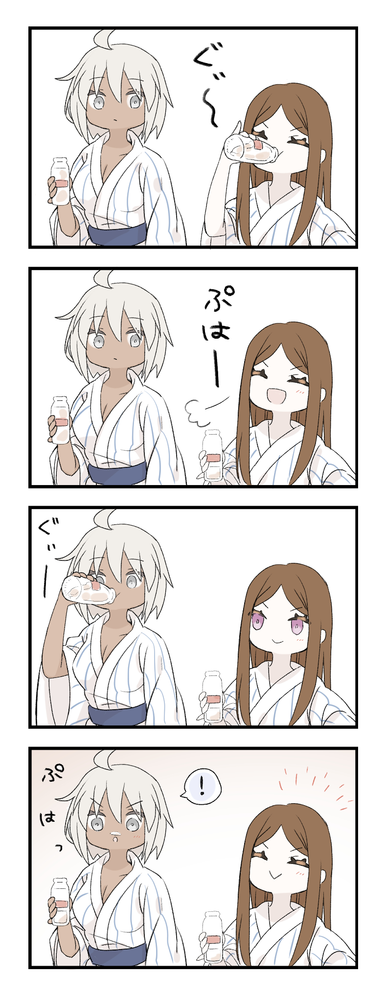 okita souji, okita souji alter, and chacha (fate and 1 more) drawn by suzuakks