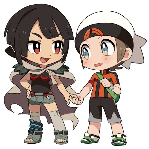 brendan and zinnia (pokemon and 1 more) drawn by remotarou