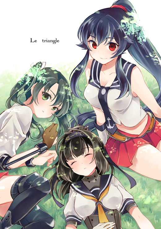 zuikaku, yahagi, and akizuki (kantai collection) drawn by ichinomiya_(blantte)