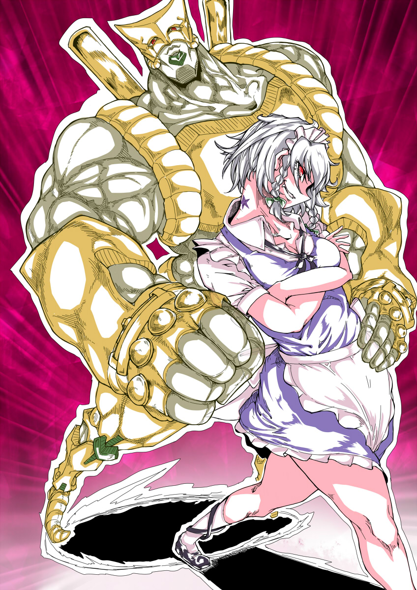 izayoi sakuya and the world (touhou and 2 more) drawn by nicq