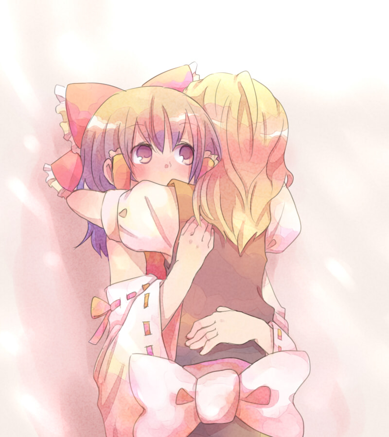 hakurei reimu and kirisame marisa (touhou) drawn by sou_(tuhut)