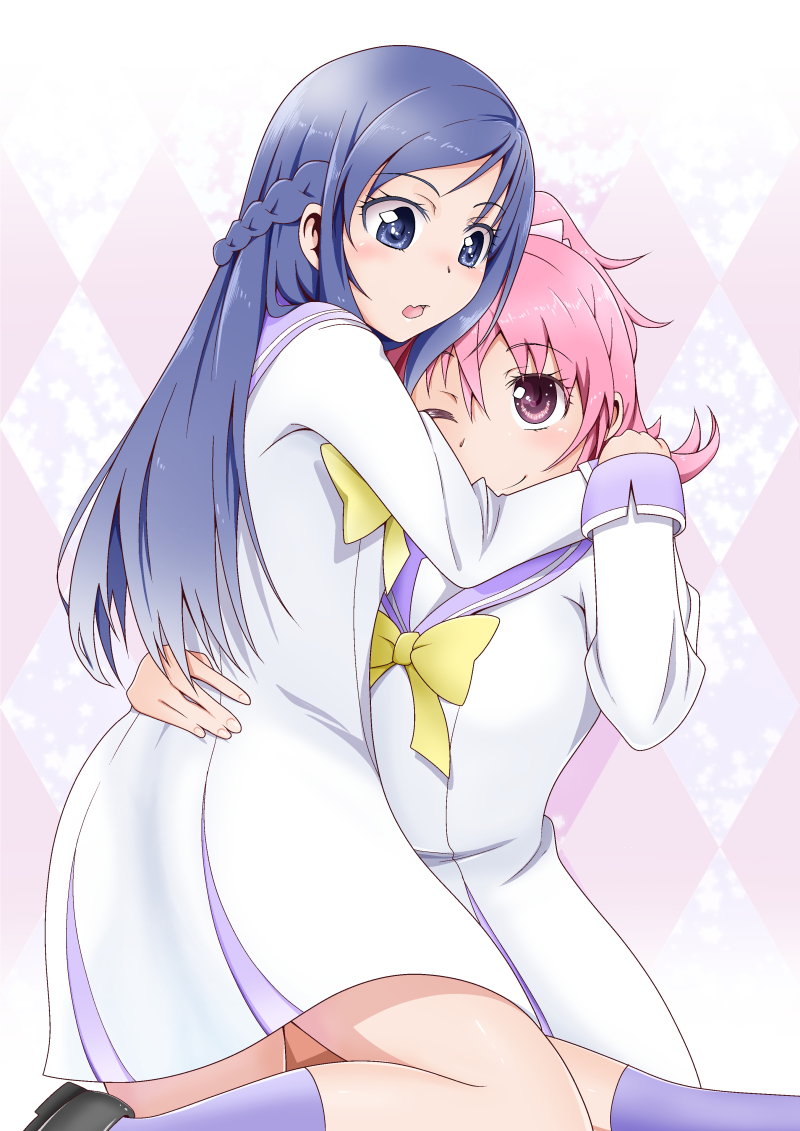 hishikawa rikka and aida mana (precure and 1 more) drawn by third_love