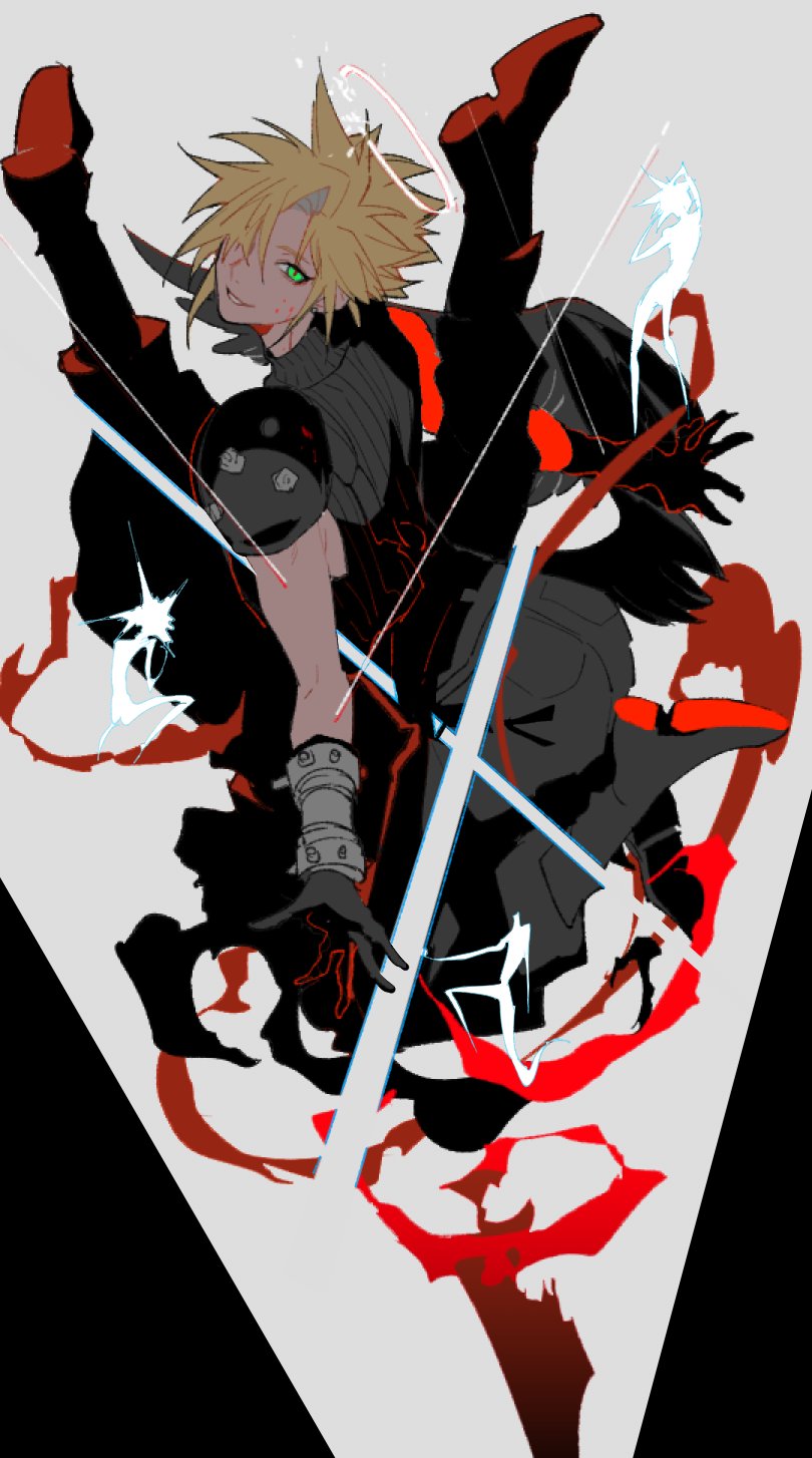 cloud strife (final fantasy and 1 more) drawn by pokashi