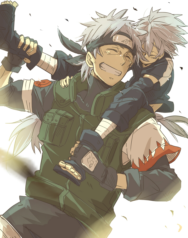 hatake kakashi and hatake sakumo (naruto) drawn by yuuki_chitose
