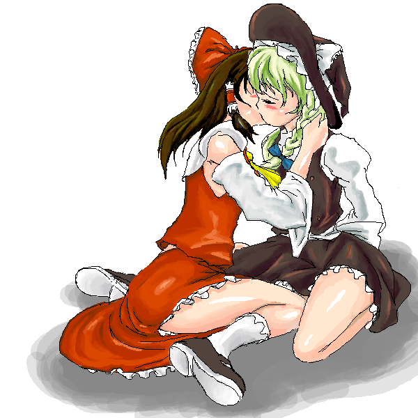 hakurei reimu and kirisame marisa (touhou) drawn by novastrike