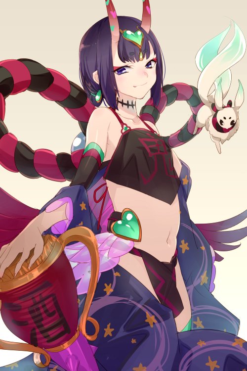 shuten douji and haku (fate and 1 more) drawn by echo_(circa)