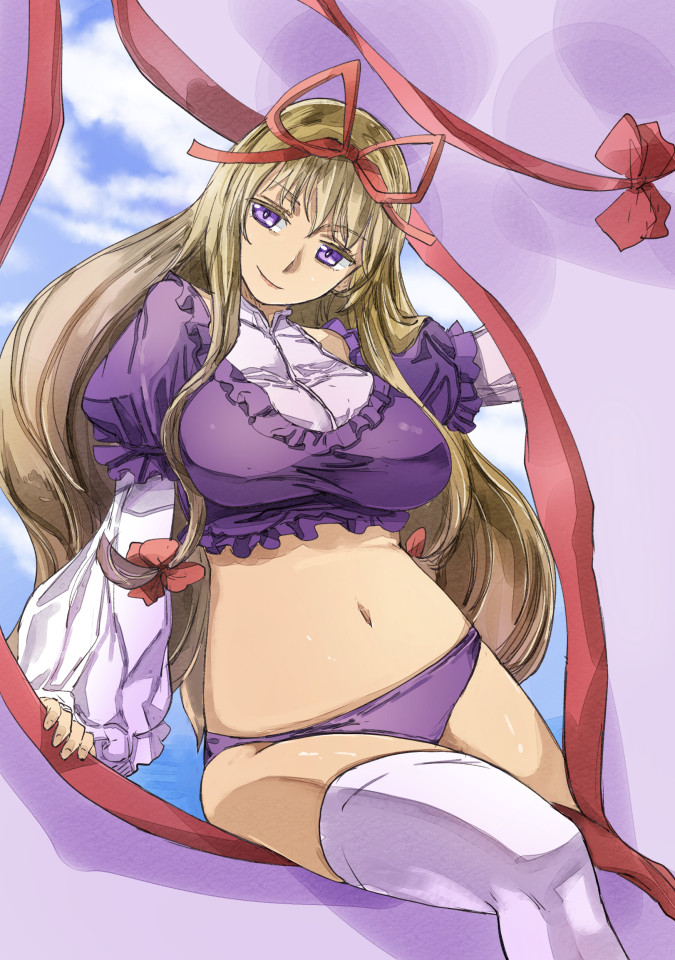 yakumo yukari (touhou) drawn by yohane