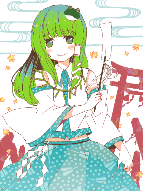 kochiya sanae (touhou) drawn by katagiri_(mighty_swing)