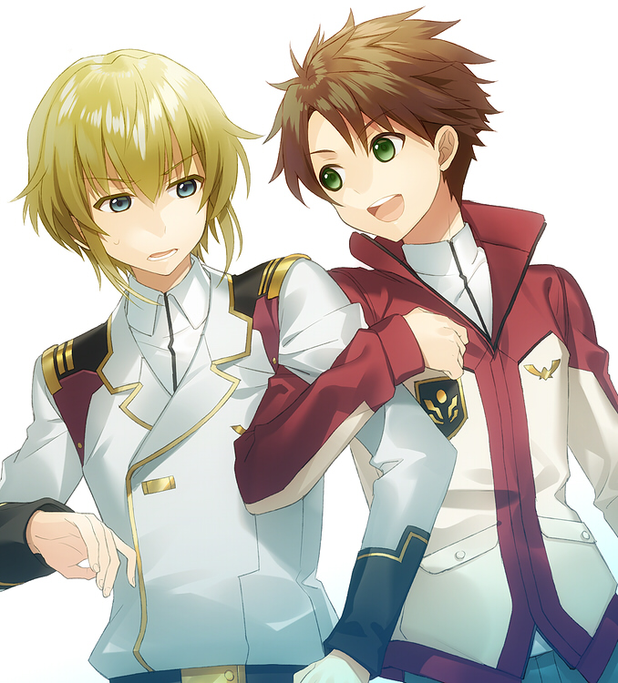 watase aoba and jun'you dio weinburg (buddy complex) drawn by 8_(yamame6132)