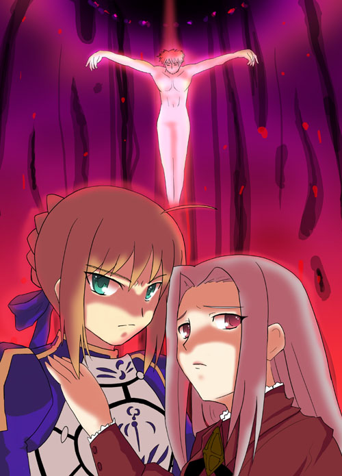 artoria pendragon, saber, emiya kiritsugu, and irisviel von einzbern (fate and 1 more)