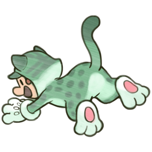 luigi and cat luigi (mario and 1 more) drawn by ghost-pepper