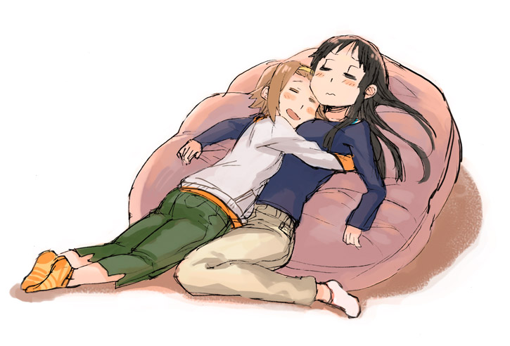 akiyama mio and tainaka ritsu (k-on!) drawn by fukutarou_(enji127)