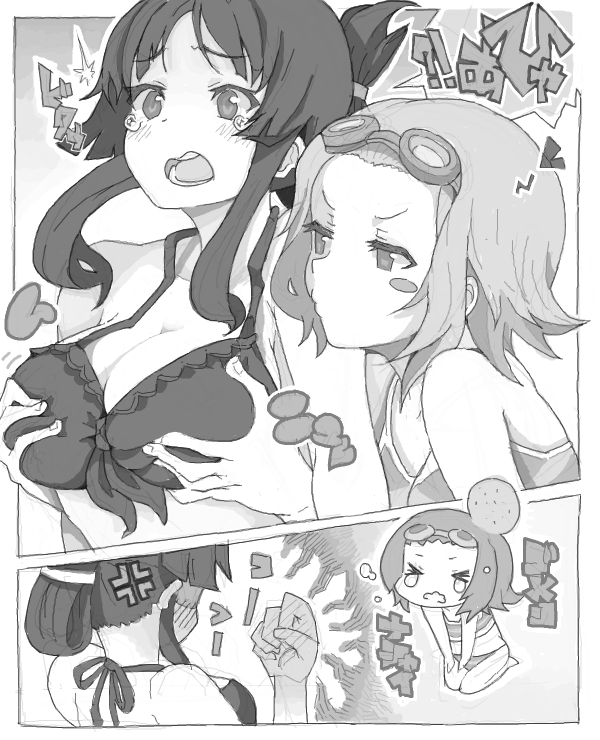 akiyama mio and tainaka ritsu (k-on!) drawn by kuzu_kow