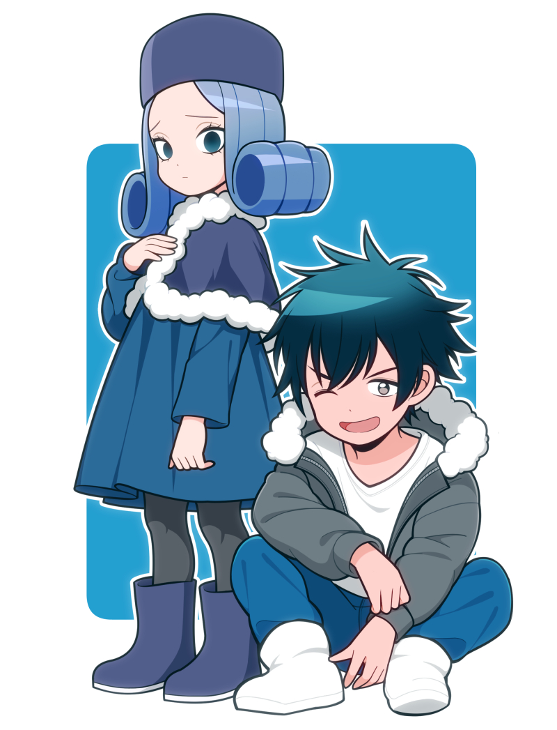 juvia lockser and gray fullbuster (fairy tail) drawn by donhanadon