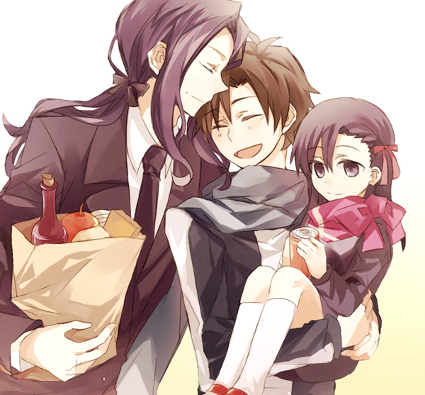 matou sakura, matou kariya, and lancelot (fate and 1 more) drawn by wa_ga_ne