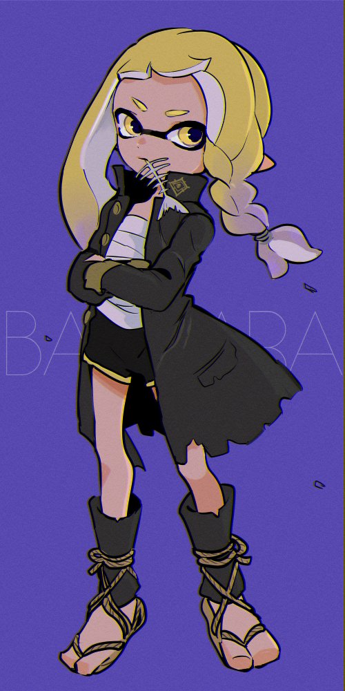 inkling player character and inkling girl (splatoon) drawn by imaikuy0