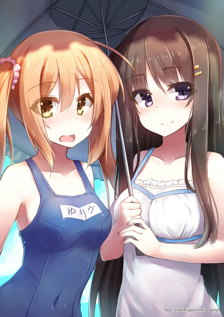 nijino yurika and sakuraba harumi (rokujouma no shinryakusha!?) drawn by tilt-shift_(azalanz)