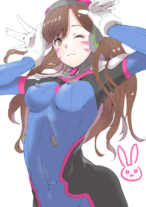 d.va (overwatch and 1 more) drawn by hrk173