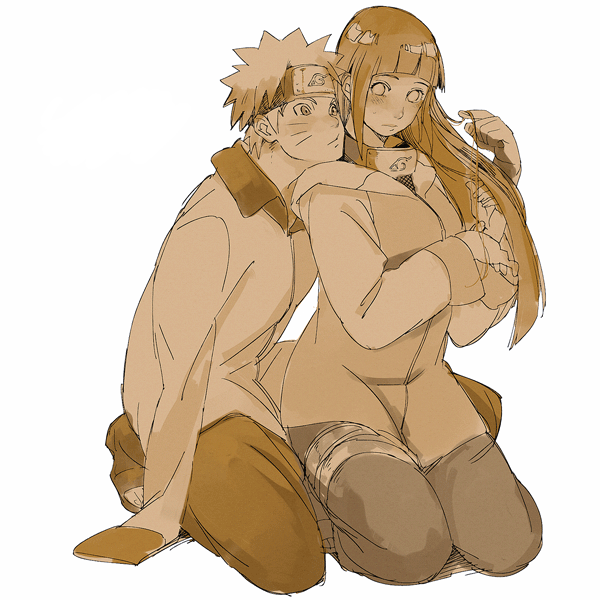 uzumaki naruto and hyuuga hinata (naruto and 1 more) drawn by mizo_(0zim)