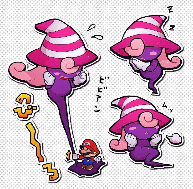mario, vivian, and paper mario (mario and 2 more) drawn by chiimako