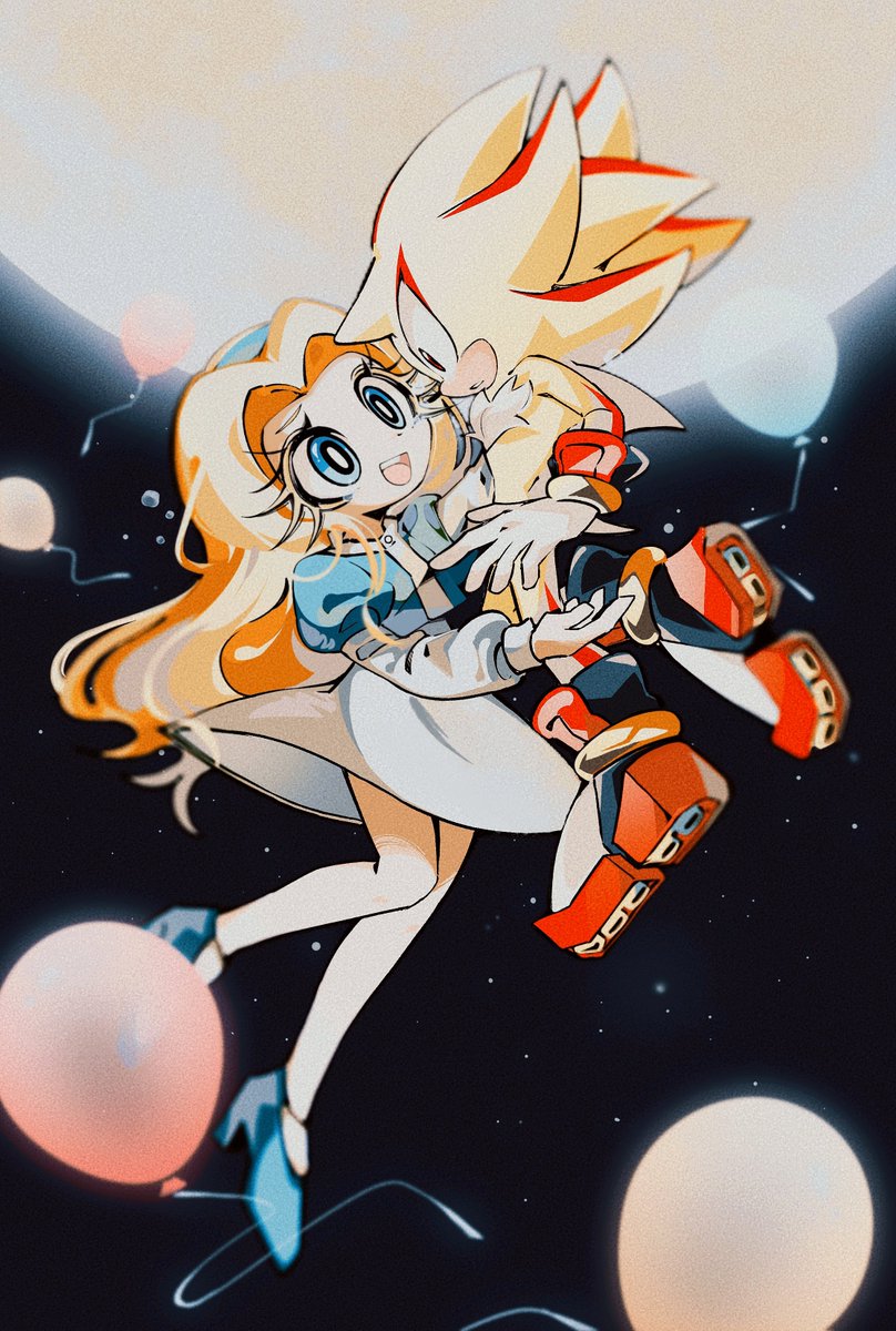 shadow the hedgehog, maria robotnik, and super shadow (sonic) drawn by merry_bongbong