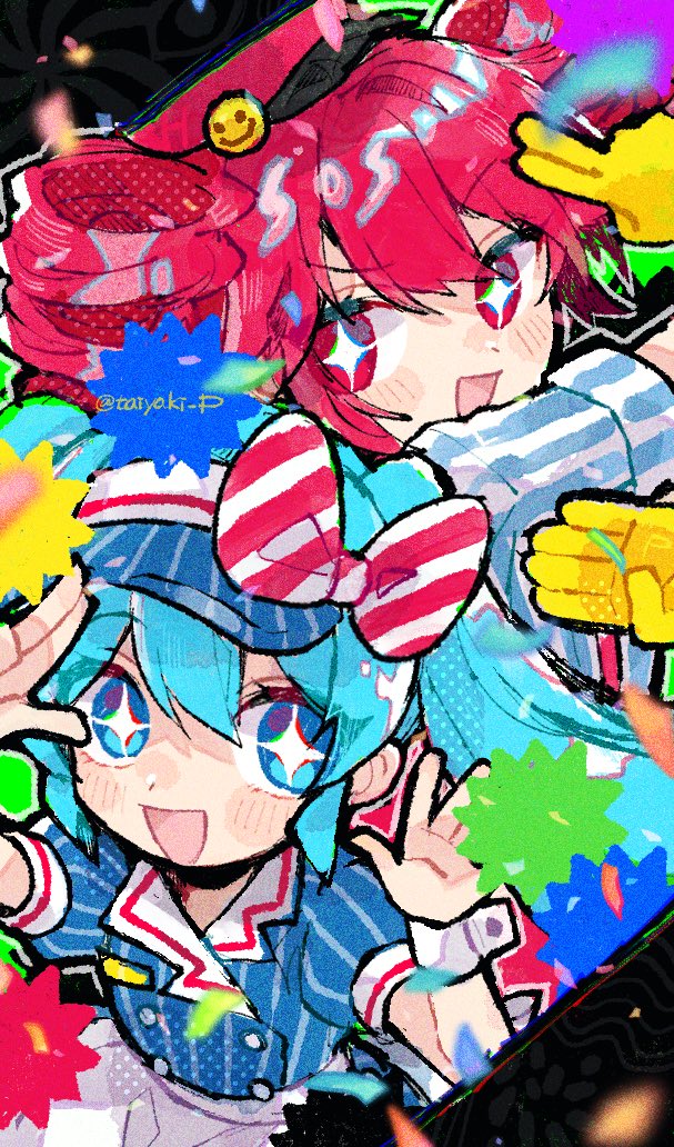 hatsune miku and kasane teto (vocaloid and 2 more) drawn by doradorakingyo