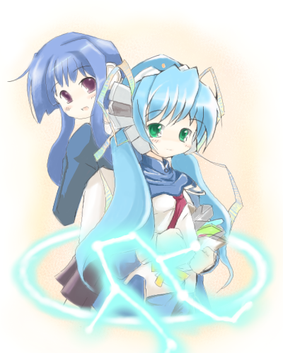 hoshino yumemi and ilfa (to heart and 2 more)