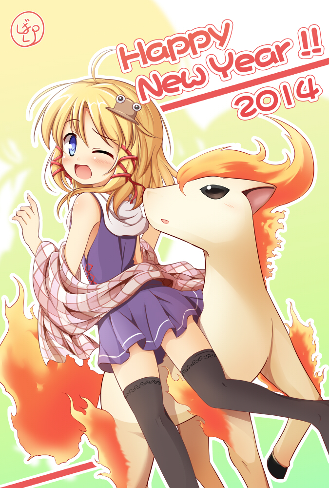 moriya suwako, pyonta, and ponyta (touhou and 1 more) drawn by baku-p