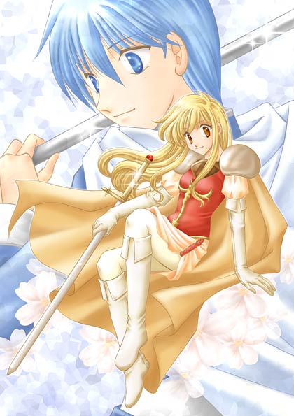lachesis and finn (fire emblem and 1 more) drawn by okumi