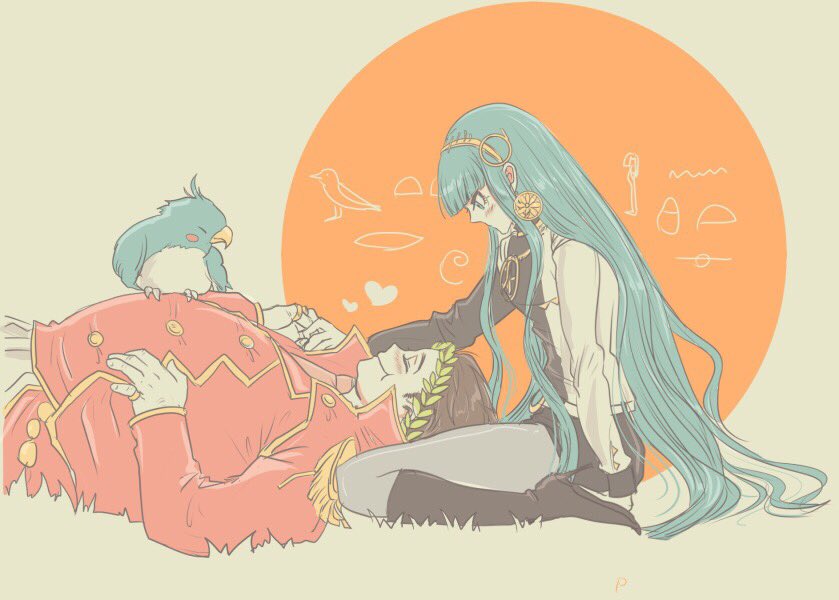 cleopatra and gaius julius caesar (fate and 1 more) drawn by sai_(non-collier)