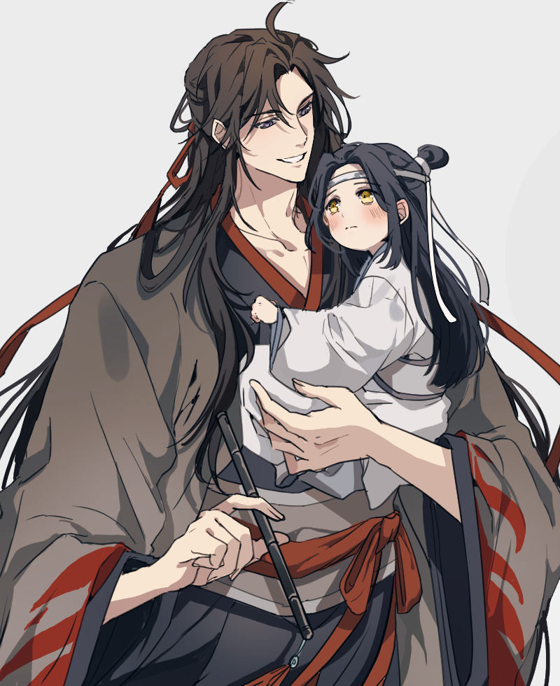 wei wuxian and lan wangji (modao zushi) drawn by ronpu_cooing