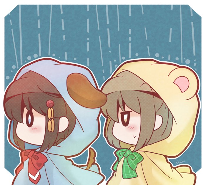 shigure, shigure kai ni, michishio, and michishio kai ni (kantai collection) drawn by bloom2425